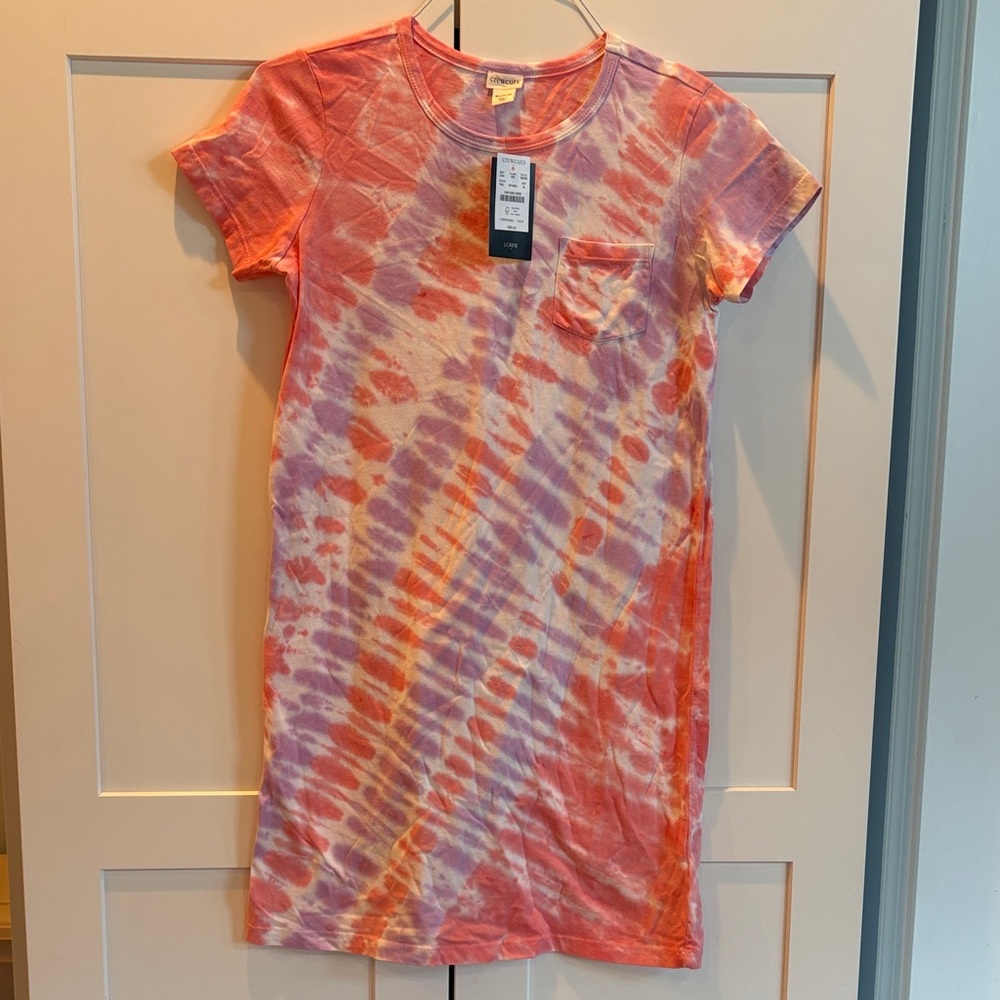 Crewcuts Tie-Dye Tee in Orange and Purple